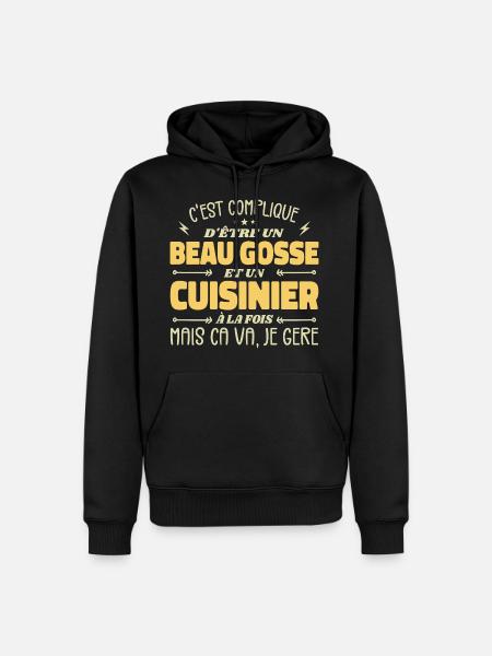 Handsome Man Cook - Men’s Premium Organic Hoodie - black