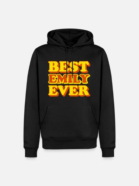 Emily First Name Funny Gift - Men’s Premium Organic Hoodie - black