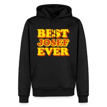 Josef Vorname Lustiges Geschenk - Männer Premium Bio Hoodie - Schwarz - Vorne - Nico (187cm)