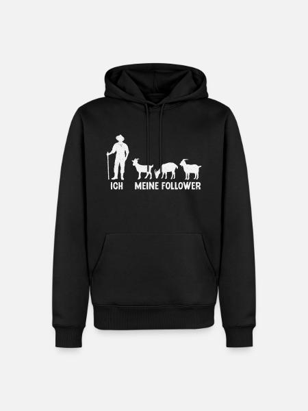 Ziegen Ziegenbock Landwirt Ziege - Männer Premium Bio Hoodie - Schwarz
