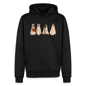 Ghost Dog Shirt, 2022 Happy Halloween - Männer Premium Bio Hoodie - Schwarz - Vorne - Nico (187cm)