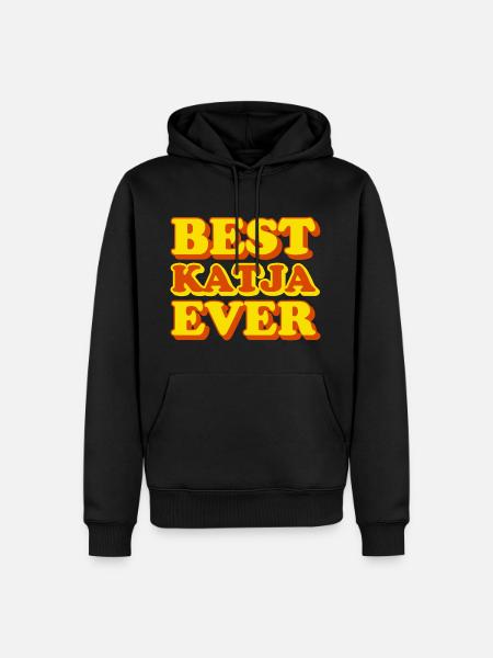 Katja First Name Funny Gift - Men’s Premium Organic Hoodie - black