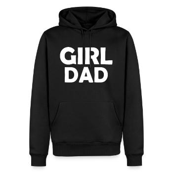 Girl dad - Sweat à capuche Premium bio Homme - noir - Devant - Nico (187cm)