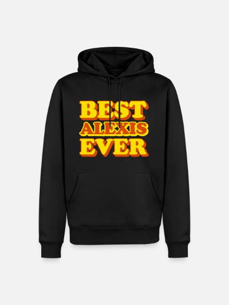 Alexis First Name Funny Gift - Men’s Premium Organic Hoodie - black