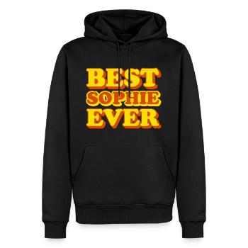 Sophie First Name, Funny Gift - Men’s Premium Organic Hoodie - black - Front - Nico (187cm)