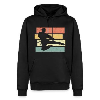 Taekwondo vintage retro Taekwondo Legende - Männer Premium Bio Hoodie - Schwarz - Vorne - Nico (187cm)
