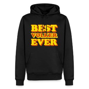 Volker First Name Funny Gift - Men’s Premium Organic Hoodie - black - Front - Nico (187cm)