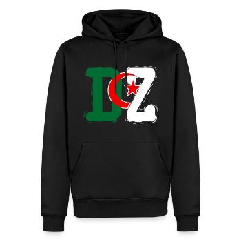 Dz Algérie Dzaïr - Sweat à capuche Premium bio Homme - noir - Devant - Nico (187cm)