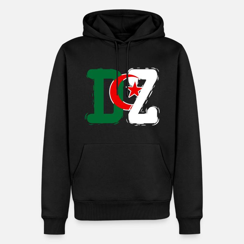 Dz Algerien Dzair - Männer Premium Bio Hoodie - Schwarz