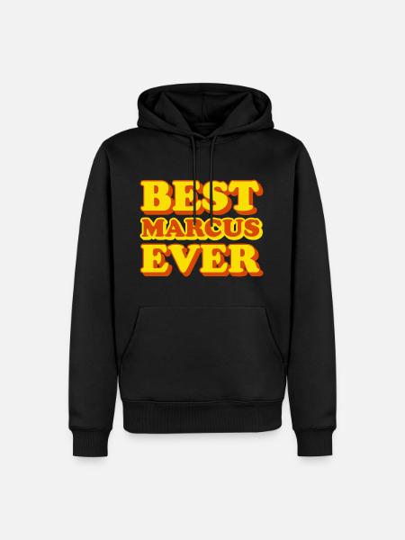 Marcus first name, funny gift - Men’s Premium Organic Hoodie - black