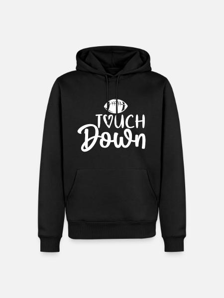 Touchdown - Football - Männer Premium Bio Hoodie - Schwarz