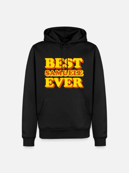 Samuele First Name Funny Gift - Men’s Premium Organic Hoodie - black