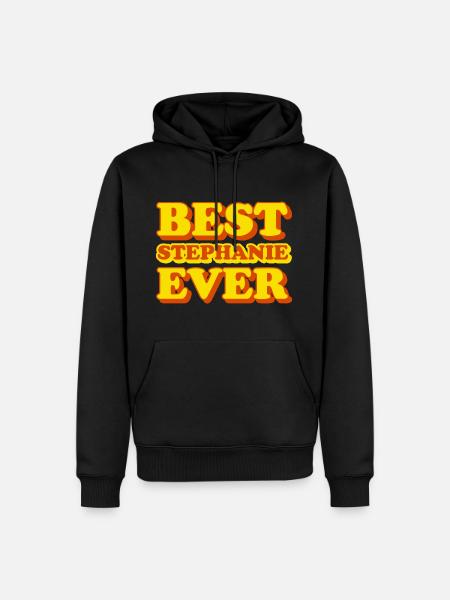 Stephanie First Name Funny Gift - Men’s Premium Organic Hoodie - black