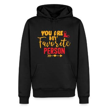 Tu es ma personne préférée - Sweat à capuche Premium bio Homme - noir - Devant - Nico (187cm)
