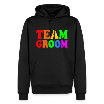 Team groom - Männer Premium Bio Hoodie - Schwarz - Vorne - Nico (187cm)