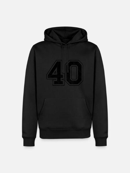 Number 40 - Men’s Premium Organic Hoodie - black