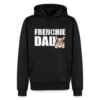 Frenchie Dad - Männer Premium Bio Hoodie - Schwarz - Vorne - Nico (187cm)