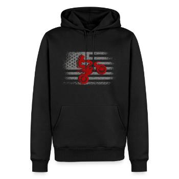 Motocross Offroad Dirt Bike Motorrad Moto-Cross - Männer Premium Bio Hoodie - Schwarz - Vorne - Nico (187cm)