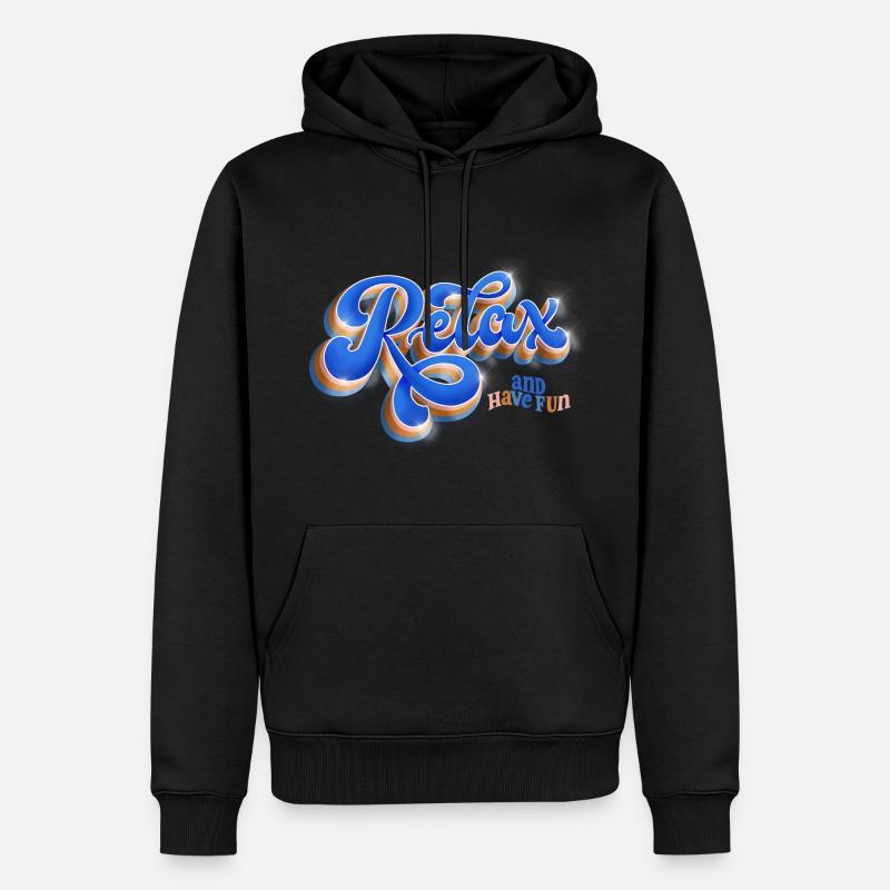 Relax and Have Fun - Männer Premium Bio Hoodie - Schwarz
