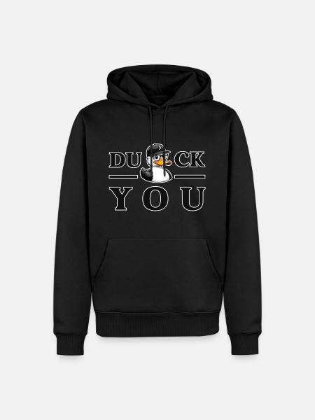 Duck you. - Men’s Premium Organic Hoodie - black