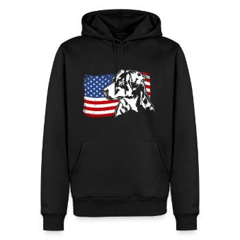 Appenzeller Mountain Dog US Amérique Drapeau Wilsigns - Sweat à capuche Premium bio Homme - noir - Devant - Nico (187cm)
