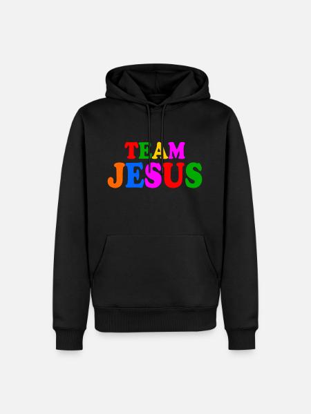 Team jesus lgbt - Men’s Premium Organic Hoodie - black