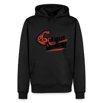 Fitness Motivation Shirt Citation inspirante - Sweat à capuche Premium bio Homme - noir - Devant - Nico (187cm)