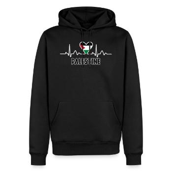 Palestine - Men’s Premium Organic Hoodie - black - Front - Nico (187cm)