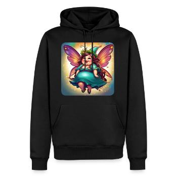 Mignon bonne humeur Moppel Fairy avec des ailes - Sweat à capuche Premium bio Homme - noir - Devant - Nico (187cm)