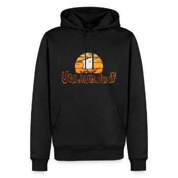 Urlaubsreif - Männer Premium Bio Hoodie - Schwarz - Vorne - Nico (187cm)