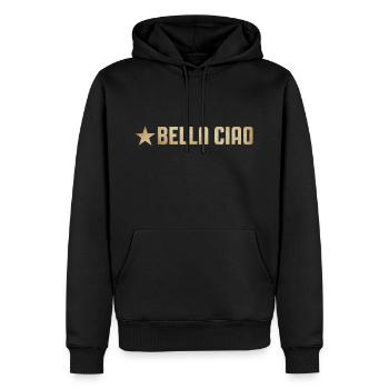 Chants partisans - Sweat à capuche Premium bio Homme - noir - Devant - Nico (187cm)