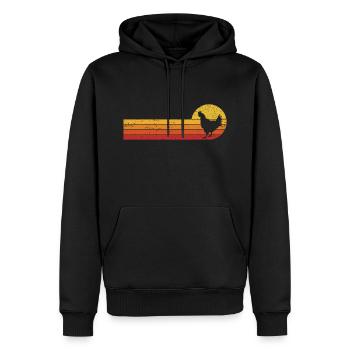 Hühner Bauer Landwirt Huhn Hahn - Männer Premium Bio Hoodie - Schwarz - Vorne - Nico (187cm)