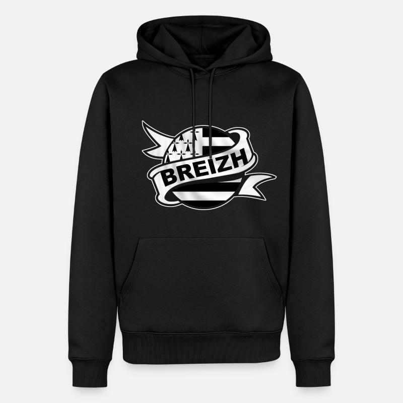 Breizh Bretagne 04 - Sweat à capuche Premium bio Homme - noir