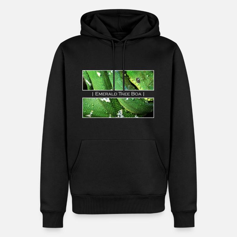 Emerald Tree Boa - Sweat à capuche Premium bio Homme - noir