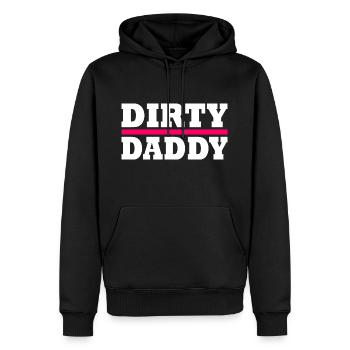 Dirty daddy - Männer Premium Bio Hoodie - Schwarz - Vorne - Nico (187cm)
