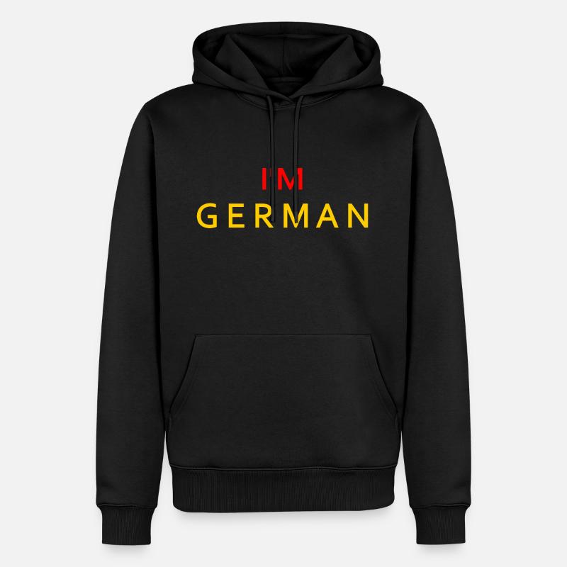 Im german - Männer Premium Bio Hoodie - Schwarz