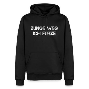 Zunge Weg Ich Furze - Männer Premium Bio Hoodie - Schwarz - Vorne - Nico (187cm)