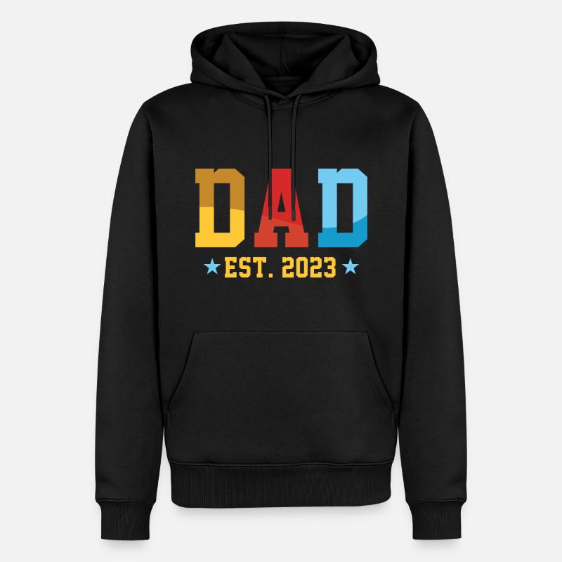 Papa Est. 2023 - Sweat à capuche Premium bio Homme - noir