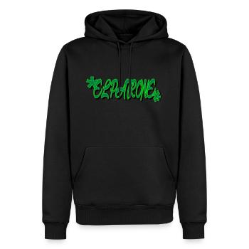 El Patrone one - Männer Premium Bio Hoodie - Schwarz - Vorne - Nico (187cm)