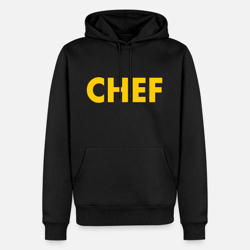 Chef - Männer Premium Bio Hoodie - Schwarz