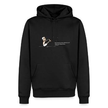 Architecte du bonheur - Sweat à capuche Premium bio Homme - noir - Devant - Nico (187cm)