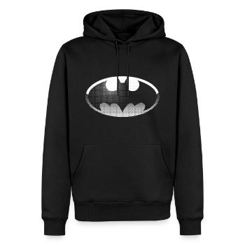 DC Comics Originals Batman Logo - Sweat à capuche Premium bio Homme - noir - Devant - Nico (187cm)