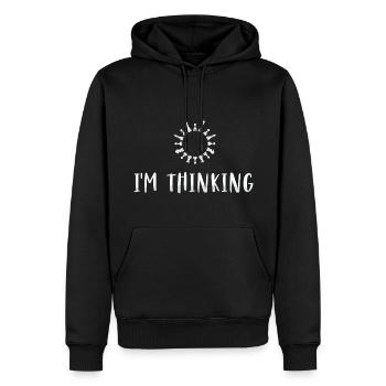 JE PENSE - Joueur d’échecs - JE PENSE - Sweat à capuche Premium bio Homme - noir - Devant - Nico (187cm)