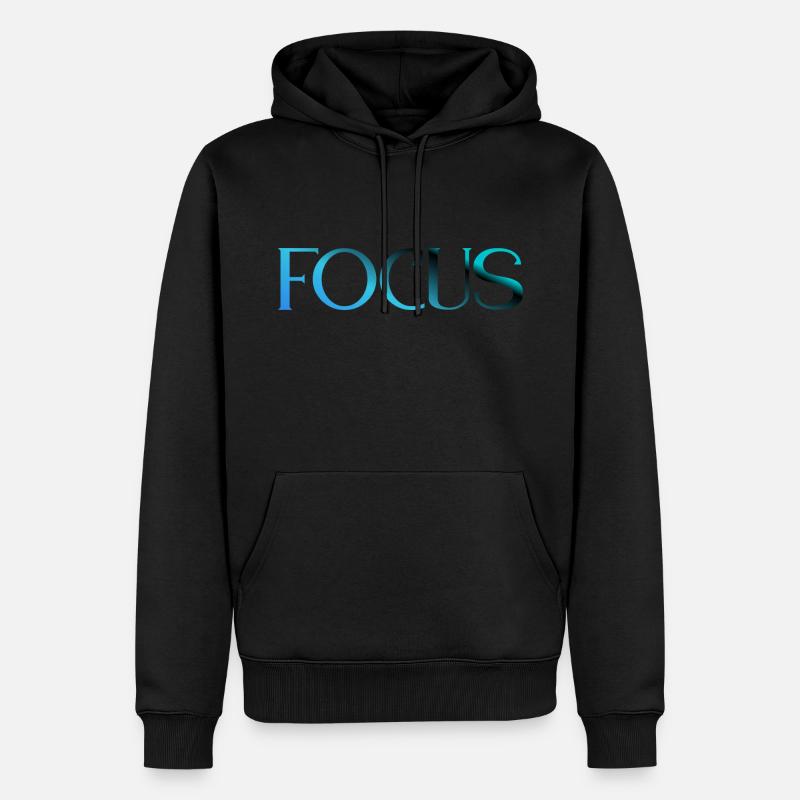 Focus - Sweat à capuche Premium bio Homme - noir