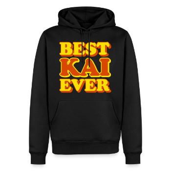 Funny gift with first name Kai - Men’s Premium Organic Hoodie - black - Front - Nico (187cm)