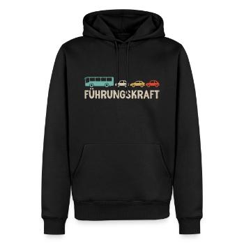 Busfahrer Linienbus Führungskraft Bus - Männer Premium Bio Hoodie - Schwarz - Vorne - Nico (187cm)