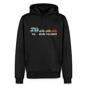 Camping Meine Follower Wohnmobil Camper - Männer Premium Bio Hoodie - Schwarz - Vorne - Nico (187cm)