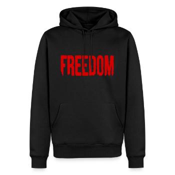 Freedom - Sweat à capuche Premium bio Homme - noir - Devant - Nico (187cm)