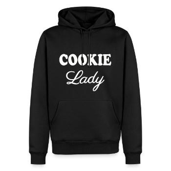 Cookie Lady - Sweat à capuche Premium bio Homme - noir - Devant - Nico (187cm)