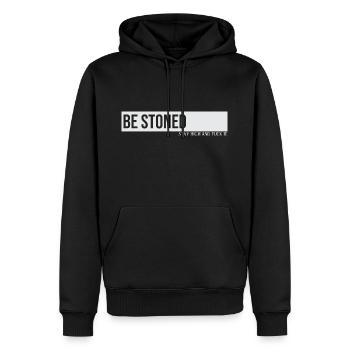 Be Stoned Stay High And Fuck It - Männer Premium Bio Hoodie - Schwarz - Vorne - Nico (187cm)